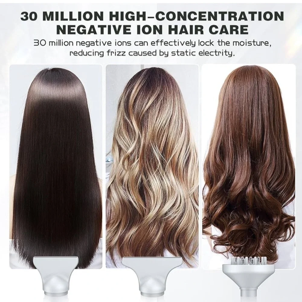 Silver Compact Low Noise 2000W Travel Hair Dryer with attachments #HB4